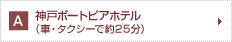 神戸ポートピアホテル　車・タクシー　約25分